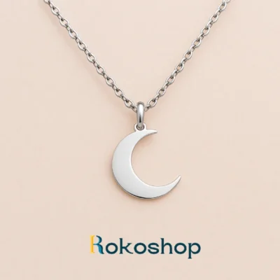گردنبند نقره ماه مینیمال