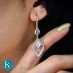 گوشواره نقره عصایی صدفی