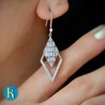 گوشواره نقره عصایی باگت دار